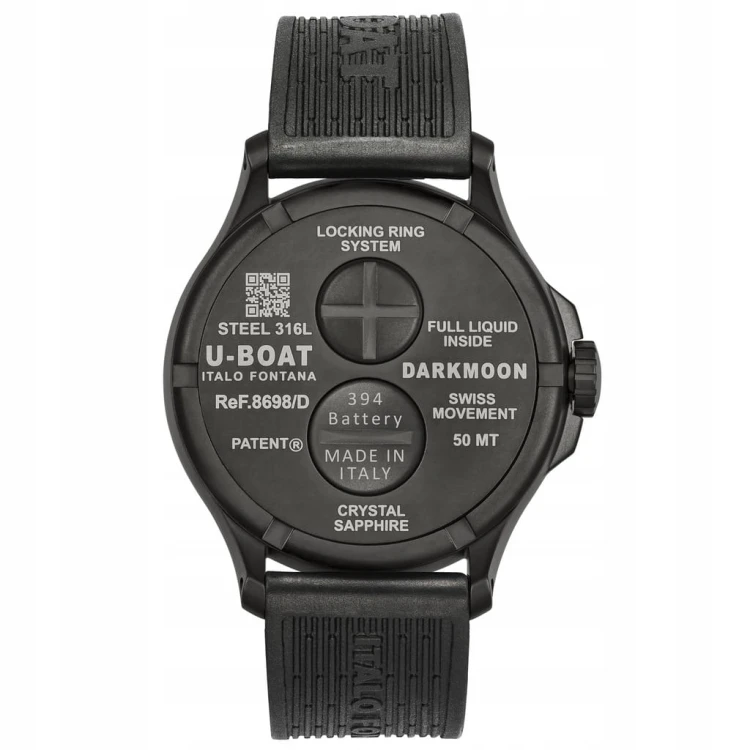 Awangardowy męski zegarek U-BOAT 8698D DARKMOON 44MM ZIELONY PVD SOLEIL