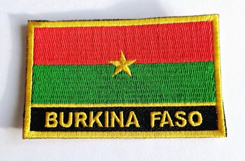 Naszywka termo haftowana, naprasowanka - flaga BURKINA FASO