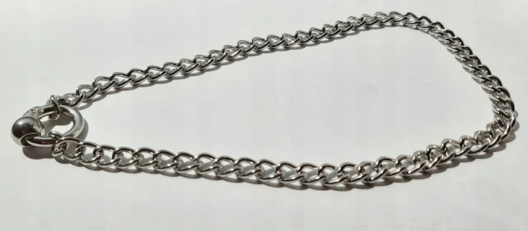 Nowy naszyjnik, choker na szyję, opaska, obroża, łańcuch hip-hop - stal