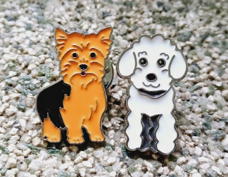 NOWA PRZYPINKA, BROCHA, BROSZA, PIN - PIESEK MOPS, BULDOG