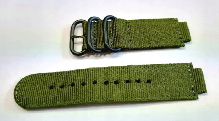 ZIELONY PARCIANY, NYLONOWY PASEK NATO 16/24MM G-SHOCK GM GA