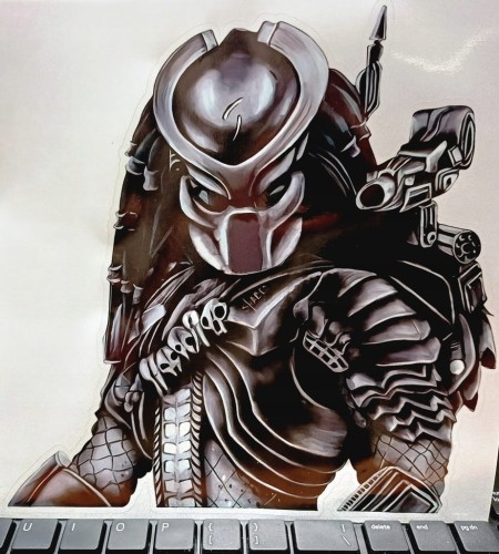 Wodoodporna naklejka PVC na samochód, nalepka, drapieżnik Predator 20 cm