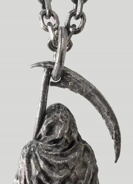NASZYJNIK, WISIOREK, PRZYWIESZKA - KOSTUCHA, ŚMIERĆ, KOŚCIOTRUP, SZKIELET