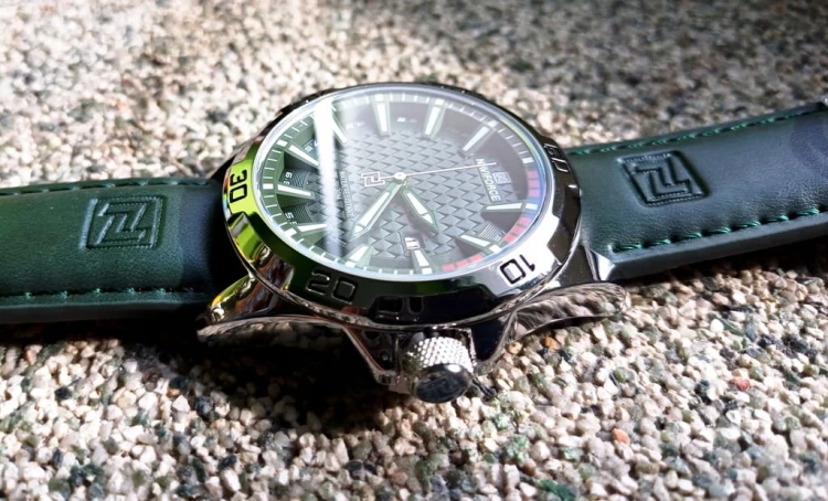 MASYWNY, ZIELONY ZEGAREK NAVIFORCE NF8023 WOJSKOWY STYL, DATOWNIK