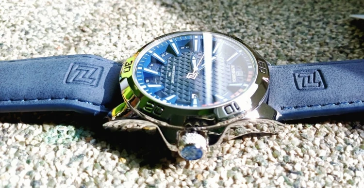 MASYWNY NIEBIESKI ZEGAREK NAVIFORCE NF8023 WOJSKOWY STYL, DATOWNIK