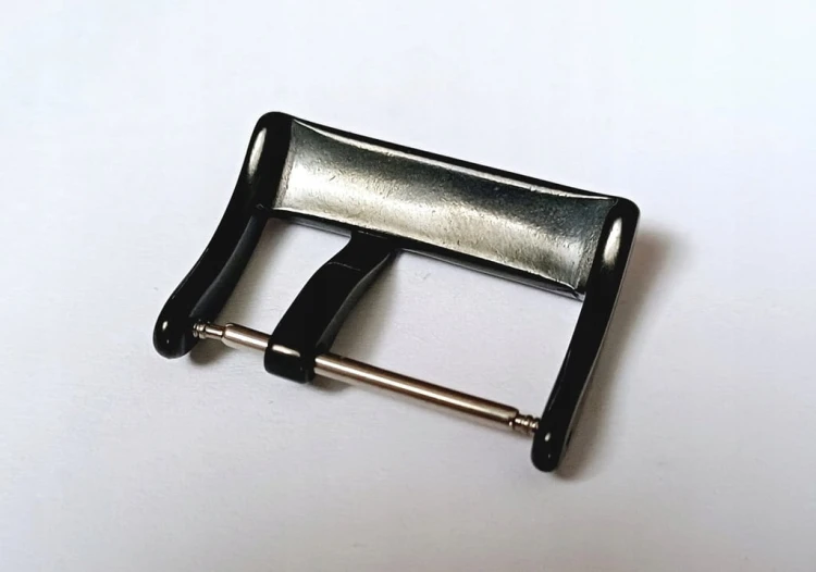 CZARNA SPRZĄCZKA KLAMRA ZAPIĘCIE ZEGARKA, STAL NIERDZEWNA - 22MM PREMIUM !