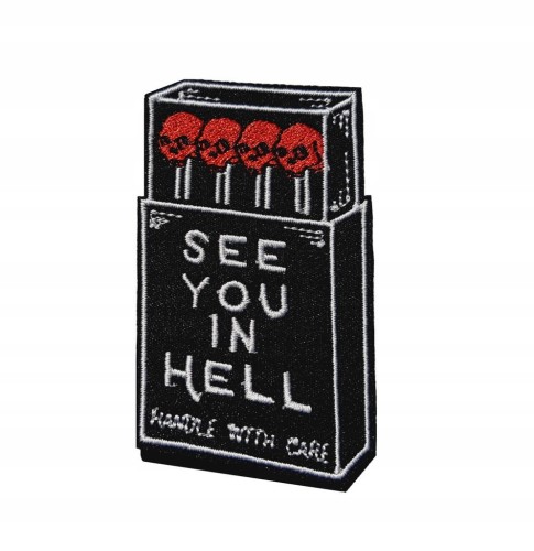 NASZYWKA TERMO HAFTOWANA NAPRASOWANKA PATCH -PACZKA ZAPAŁEK SEE YOU IN HELL