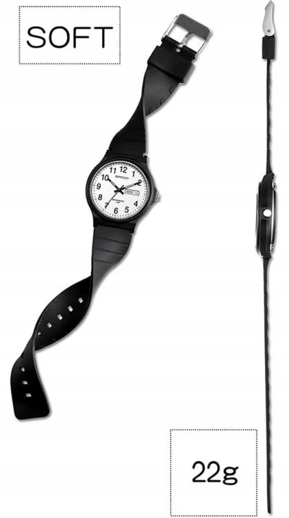 MŁODZIEŻOWY ZEGAREK SANDA, DAY-DATE, LUMINOUS, CZYTELNA TARCZA - NIEBIESKI