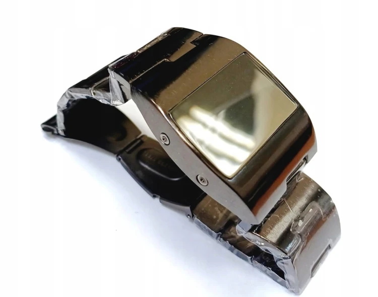 MASYWNY CYFROWY ZEGAREK ELEKTRONICZNY LED -NIEBIESKIE CYFRY STAL NIERDZEWNA