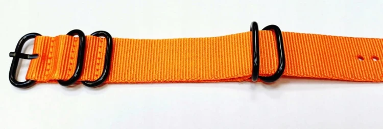 NOWY POMARAŃCZOWY PARCIANY PASEK NATO 24MM + TELESKOPY - JAKOŚĆ PREMIUM