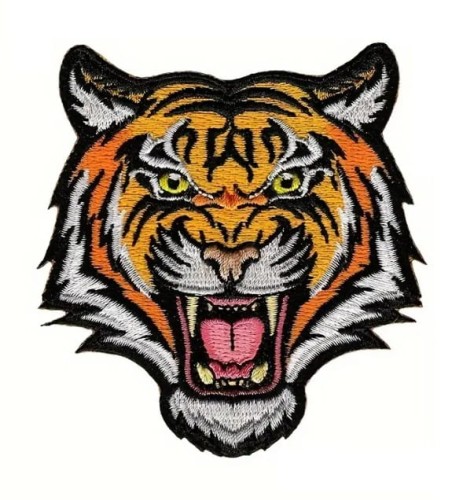 NASZYWKA TERMO HAFTOWANA NAPRASOWANKA PATCH - DZIKI KOT, TYGRYS BENGALSKI