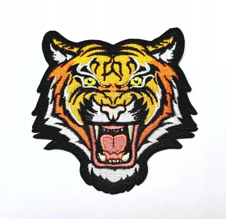 NASZYWKA TERMO HAFTOWANA NAPRASOWANKA PATCH - DZIKI KOT, TYGRYS BENGALSKI