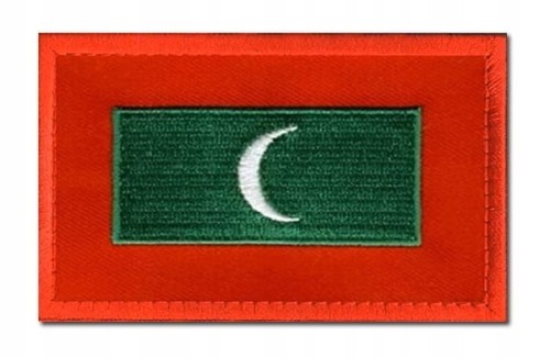 Naszywka, rzep, emblemat, patch, flaga Malediwów, Malediwy rozmiar 5x8