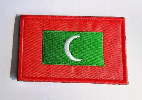 Naszywka, rzep, emblemat, patch, flaga Malediwów, Malediwy rozmiar 5x8