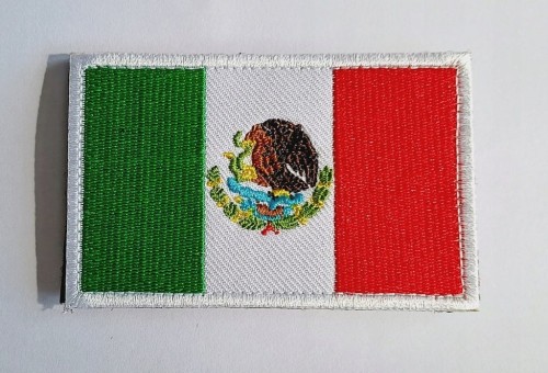 Naszywka, rzep, emblemat, patch, flaga Meksyku, rozmiar 5x8