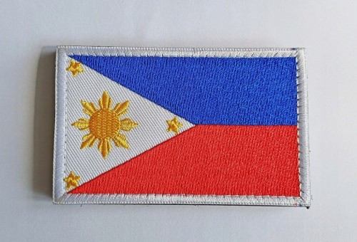 Naszywka rzep emblemat flaga patch Filipiny, Republika Filipin, rozmiar 5x8