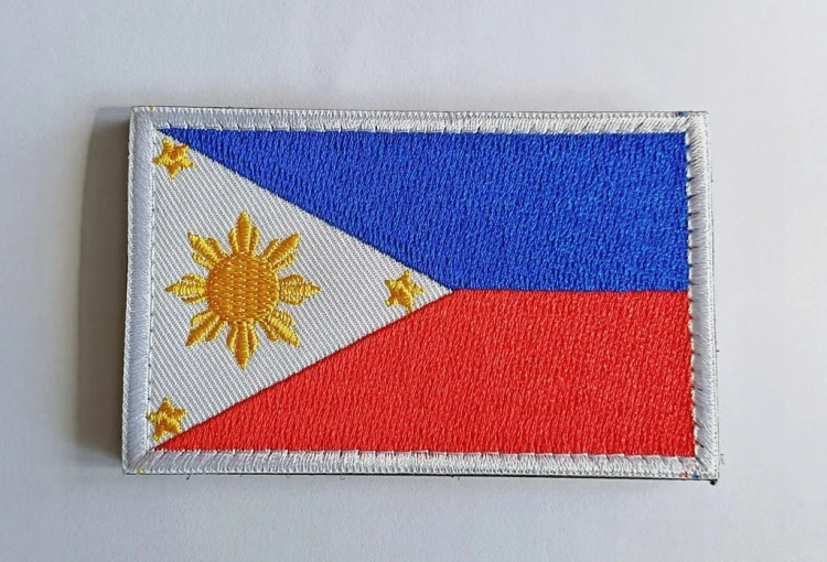 Naszywka rzep emblemat flaga patch Filipiny, Republika Filipin, rozmiar 5x8