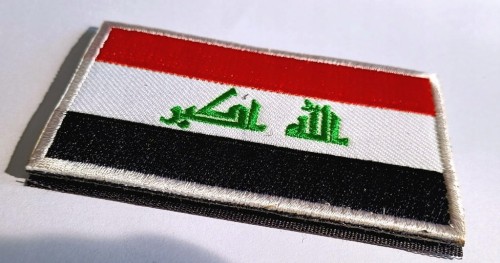 Naszywka rzep emblemat flaga Iraku, Irak, mundurowy rozmiar 5x8