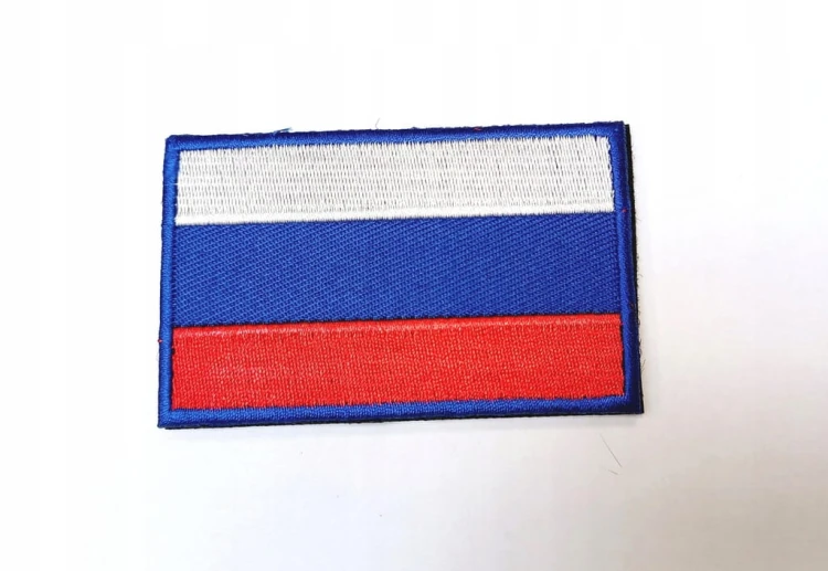 Naszywka taktyczna na rzep patch, emblemat, flaga Rosji, Rosja 5x8 cm