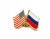 PRZYPINKA, PIN, FLAGA, USA - ROSJA, STANY ZJEDNOCZONE - FEDERACJA ROSYJSKA