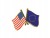 PRZYPINKA, PIN, FLAGA, USA - UE, UNIA EUROPEJSKA - STANY ZJEDNOCZONE