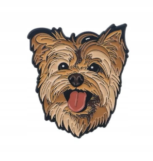 PRZYPINKA, BROCHA, BROSZKA, PIN - PIĘKNY PIESEK YORK - Yorkshire terrier