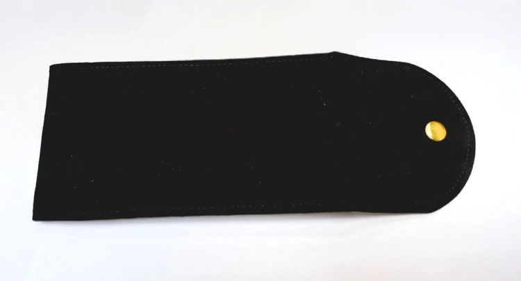ORGANIZER ETUI ZAMYKANY POKROWIEC NA ZEGAREK DWUWARSTWOWY CZARNY ZAMSZ 13X7