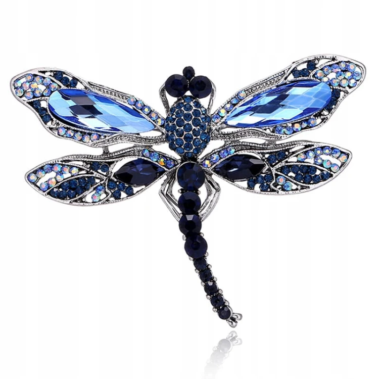NOWA PRZYPINKA, BROCHA, BROSZKA, OWAD - KRYSZTAŁOWA WAŻKA, DRAGONFLY
