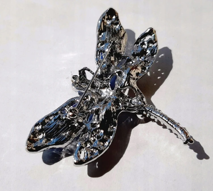 NOWA PRZYPINKA, BROCHA, BROSZKA, OWAD - KRYSZTAŁOWA WAŻKA, DRAGONFLY