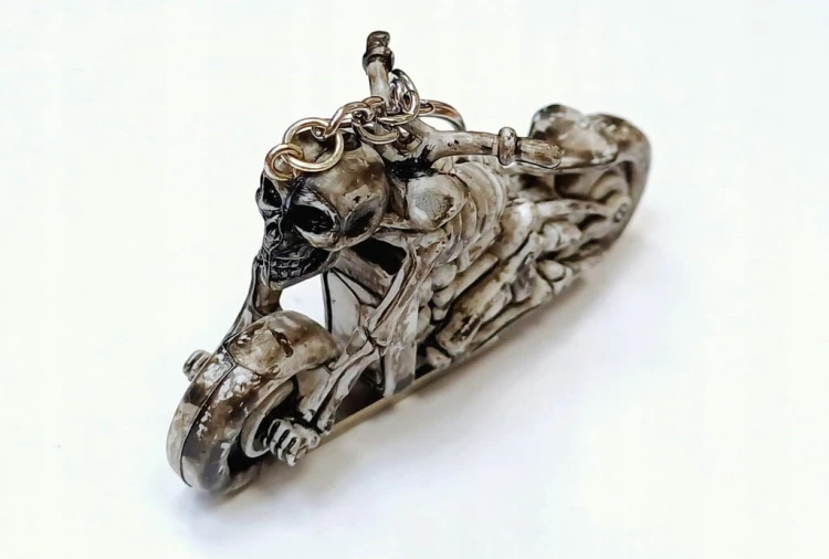 Brelok do kluczy przywieszka - Ghost Rider, kościotrup na motorze, szkielet