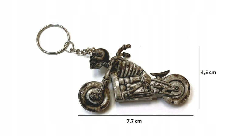 Brelok do kluczy przywieszka - Ghost Rider, kościotrup na motorze, szkielet
