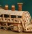DREWNIANY PAROWÓZ, LOKOMOTYWA PAROWA - PUZZLE 3D - 282 ELEMENTY
