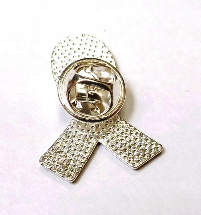 PIN, PRZYPINKA, BROSZKA, PLAKIETKA -SYMBOL ŻAŁOBY - CZARNA WSTĄŻKA ŻAŁOBNA