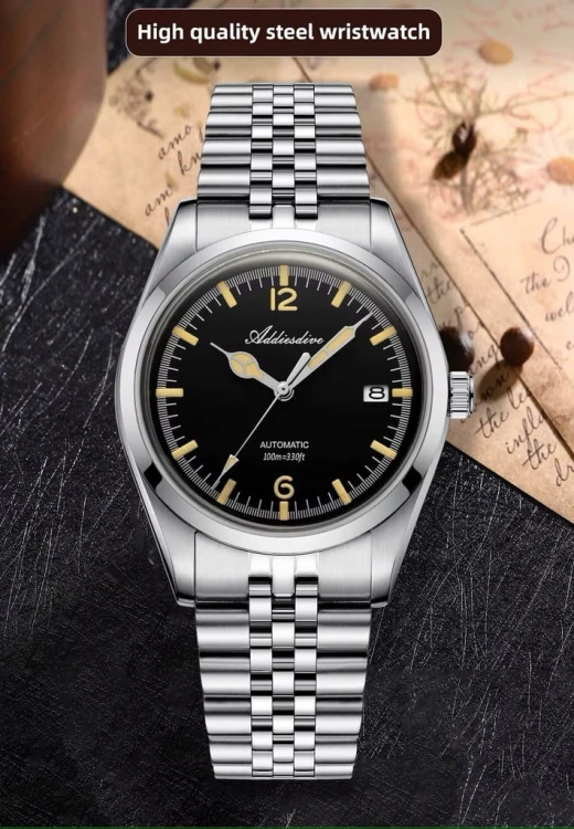 MASYWNY, AUTOMATYCZNY ZEGAREK DIVER MECHANIZM SEIKO NH35A, ADDIESDIVE