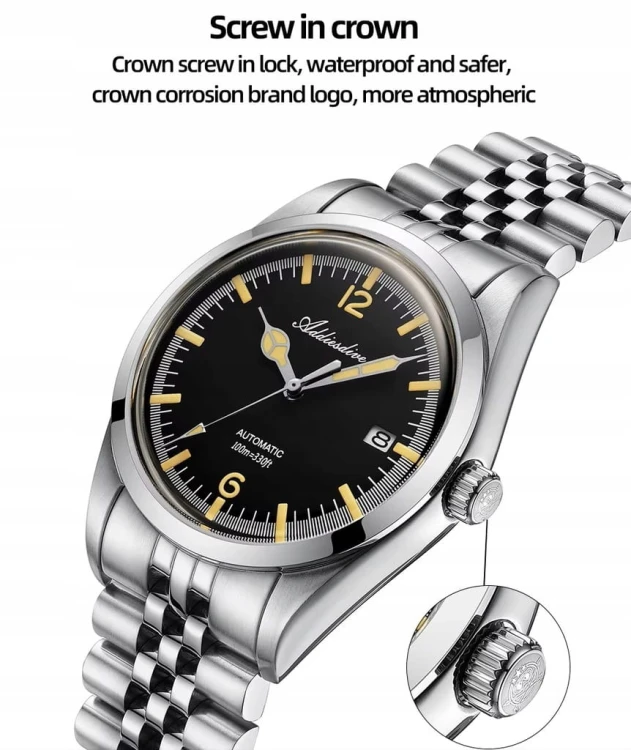 MASYWNY, AUTOMATYCZNY ZEGAREK DIVER MECHANIZM SEIKO NH35A, ADDIESDIVE