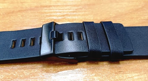 GRUBY CZARNY SKÓRZANY PASEK 32MM + TELESKOPY + PRZYRZĄD - SKÓRA BYDLĘCA