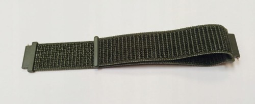 ZIELONY, KHAKI WOJSKOWY NYLONOWY PASEK DO ZEGARKA NA RZEPY GARMIN VENU 18MM