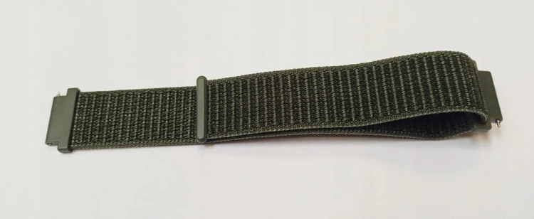 ZIELONY, KHAKI WOJSKOWY NYLONOWY PASEK DO ZEGARKA NA RZEPY GARMIN VENU 18MM