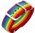 WIELOKOLOROWY PARCIANY, NYLONOWY PASEK NATO 24MM, OPASKA LGBT + TELESKOPY