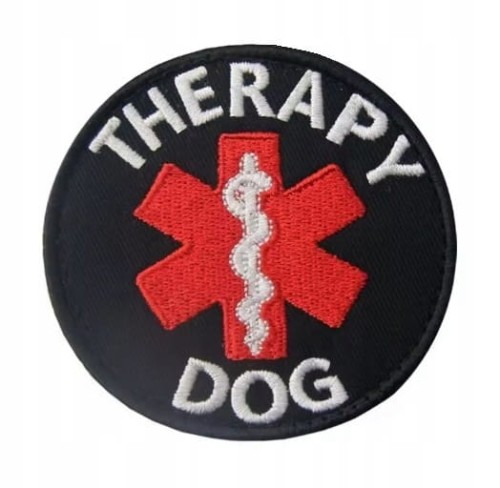 Naszywka na rzep, emblemat, patch - DOGOTERAPIA - THERAPY DOG