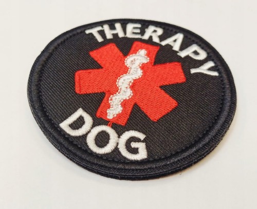 Naszywka na rzep, emblemat, patch - DOGOTERAPIA - THERAPY DOG