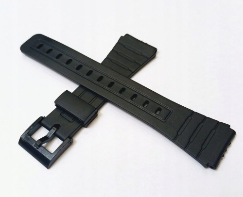 WODOODPORNY GUMOWY PASEK 20MM/23mm CASIO F-91W, F-84W + TELESKOPY - CZARNY