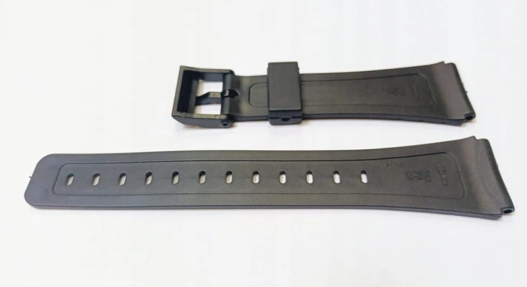 WODOODPORNY GUMOWY PASEK 20MM/23mm CASIO F-91W, F-84W + TELESKOPY - CZARNY