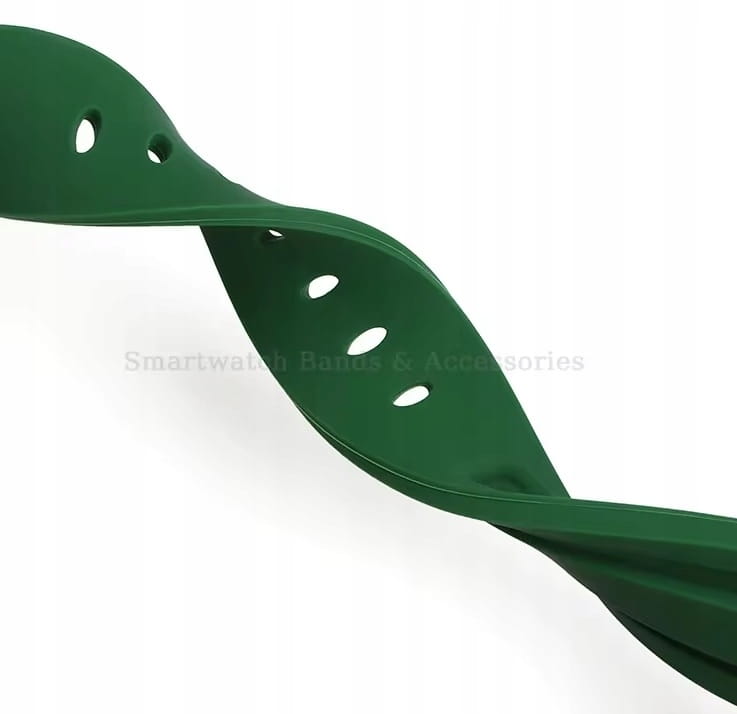 GRUBY, WODOODPORNY GUMOWY, SILIKONOWY PASEK 22MM + TELESKOPY - CZARNY