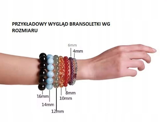 PIĘKNA ROZCIĄGLIWA BRANSOLETKA, NATURALNY KAMIEŃ - HEMATYT 10MM, 20 KAMIENI