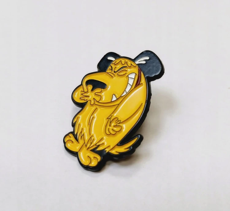 PIN, PRZYPINKA, BROSZKA, PLAKIETKA - PIES MUTTLEY WREDNIAK I BAŁWAN