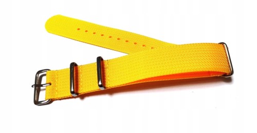 DŁUGI, WOJSKOWY PARCIANY, NYLONOWY PASEK NATO 24MM + TELESKOPY - ŻÓŁTY