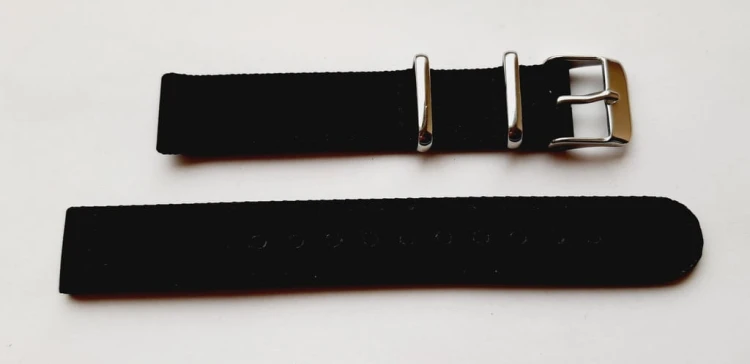 NOWY, CZARNY PARCIANY, NYLONOWY PASEK NATO 24MM + TELESKOPY