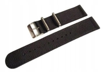 NOWY, CZARNY PARCIANY, NYLONOWY PASEK NATO 20MM + TELESKOPY