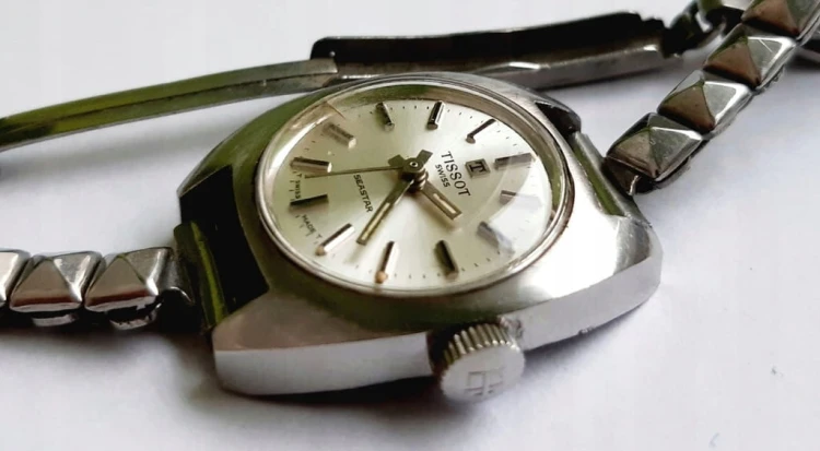 Rewelacyjny, szwajcarski damski zegarek mechaniczny TISSOT SWISS SEASTAR